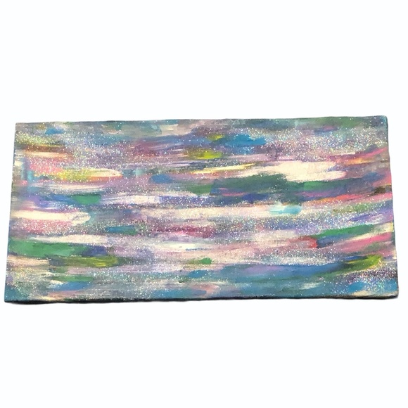 HANDCRAFTED COLORFUL/GLITTER ABSTRACT ART - Picture 1 of 16